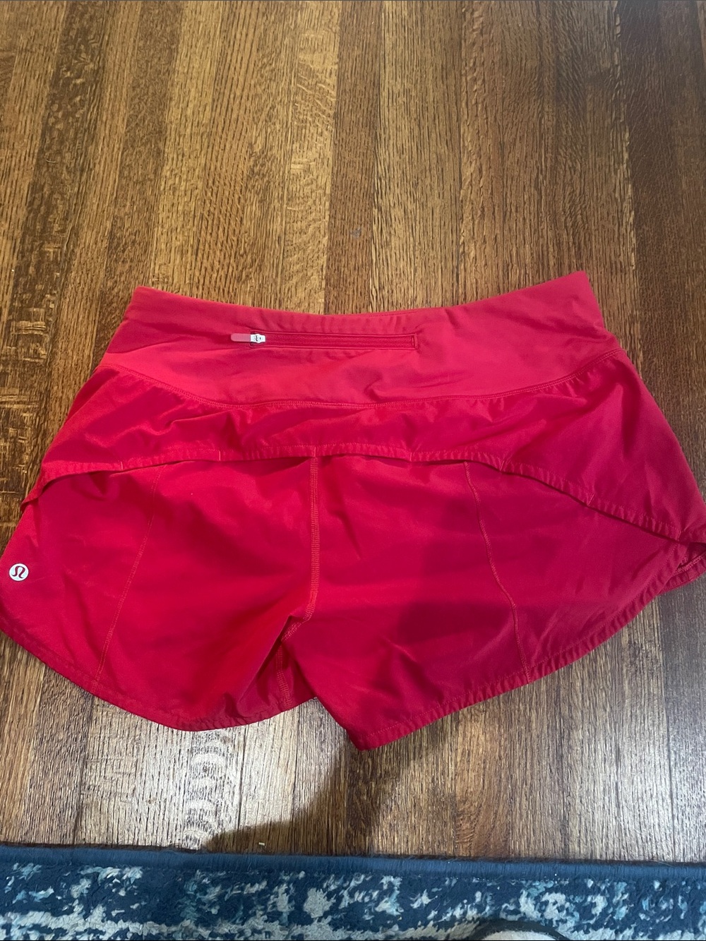 lululemon athletica red Running Shorts with Wide Waistband - Picture 2 of 3